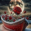 Rose in the Ship DIY Diamond Painting Kit PW-WG2831E-01-3