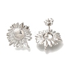Rack Plating Brass Stud Earring Finding EJEW-H016-39P-1