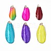 Spray Painted & Electroplate Sea Shell Pendants SSHEL-T010-04-2