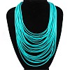 Bohemian Style Imitation Leather Cord Multi Layered Necklaces FS-WGA8CEB-01-1