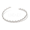 Non-Tarnish 304 Stainless Steel Flat Round Wrap Cuff Bangles for Women BJEW-L682-010P-1