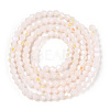 Opaque Solid Color Electroplate Glass Beads Strands X-EGLA-A039-P2mm-L06-3