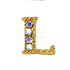 Alloy Gold Rhinetone Letters Nail Stud Cabochons MRMJ-S047-023L-1