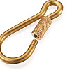  Unisex Pure Handmade Brass Key Rings & Screw Carabiner Lock Charms KEYC-TA0003-06-6