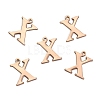 Ion Plating(IP) 304 Stainless Steel Alphabet Charms STAS-H122-X-RG-2