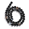 Natural Black Agate Beads Strands X-G-G391-8mm-01-4