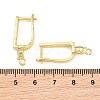 Brass Micro Pave Cubic Zirconia Hoop Earring Findings CU-CBAB5B4-02G-3