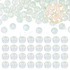 100Pcs Crackle Transparent Glass UV Reactive Beads GLAA-TA0004-28C-1