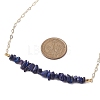 Natural Lapis Lazuli Chip Bib Necklaces NJEW-JN04950-03-3