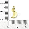 Moon Theme Brass Micro Pave Clear Cubic Zirconia Charms KK-H475-57G-13-3