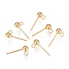 202 Stainless Steel Ball Stud Earring Findings STAS-F141-06G01-3mm-1