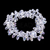 Electroplate Glass Faceted Teardrop Beads Strands X-EGLA-D014-01-1