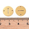 PVD Vacuum Plating 201 Stainless Steel Hollow Flat Round Links FIND-R149-03I-G-3