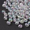 Faceted Eco-Friendly Transparent Acrylic Round Beads TACR-YW0001-85-2
