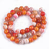 Dyed Natural Agate Beads Strands G-T109-12mm-07-2