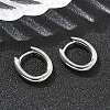 Oval Brass Hoop Earrings EJEW-D320-09P-2