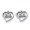 Non-Tarnish 304 Stainless Steel Charms X-STAS-N092-84-2