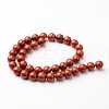 Round Natural Red Jasper Bead Strands G-J346-21-10mm-2