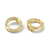 Brass Crystal Rhinestone Twister Clasps KK-P232-03B-G-2