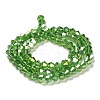Transparent Electroplate Glass Beads Strands GLAA-F029-4mm-A03-2