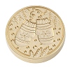 Christmas Series Wax Seal Brass Stamp Head AJEW-M037-01G-13-2