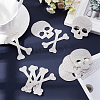 SUPERFINDINGS 6 Sets Skull Bone Glitter Rhinestone DIY-FH0003-71-4