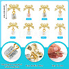 14Pcs 7 Colors Baking Paint Handmade Lampwork Crake Pendants PALLOY-TA00156-4