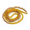 Transparent Gradient Color Glass Beads Strands GLAA-H021-01A-35-5