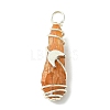 2Pcs Electroplated Natural Quartz Crystal Dyed Copper Wire Wrapped Pendants PALLOY-JF03174-02-3