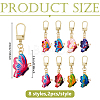 16Pcs 8 Colors Alloy Zipper Pull Tabs HJEW-DC00091-2