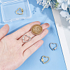 4Pcs 2 Colors Brass Screw Carabiner Lock Charms KK-UN0001-99-2