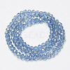 Electroplate Transparent Glass Beads Strands EGLA-A034-T2mm-H15-2