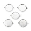 Tibetan Style Alloy Cabochon Connector Settings X-TIBE-M022-11AS-1