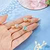 3Pcs 3 Colors Brass Micro Pave Cubic Zirconia Pendants KK-TA0008-25-7