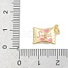 Brass Enamel Charms KK-Q028-17A-G-3