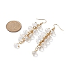 Glass Teardrop Cluster Dangle Earrings EJEW-JE05215-6