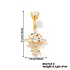 Elegant and Stylish Cross Brass Rhinestone Belly Rings Curved Barbell UZ1894-3-1