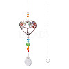 1Pc Wire Wrapped Alloy & Natural Mixed Stone Chips Tree of Life Hanging Suncatchers HJEW-TA0001-45A-2