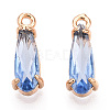 Faceted Glass Pendants GLAA-T010-004D-1