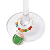 Fruit Alloy Enamel Wine Glass Charms AJEW-JO00224-3