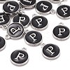 Platinum Plated Alloy Charms LS-ENAM-S118-02P-P-4