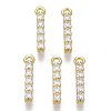Brass Micro Pave Cubic Zirconia Charms KK-T060-05-I-G-NF-1