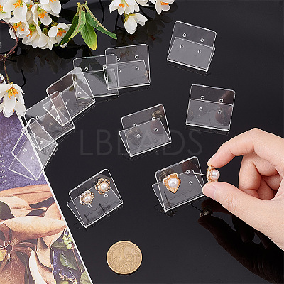 4-Hole Acrylic Slant Back Earring Display Stands EDIS-WH0029-87A-01-1