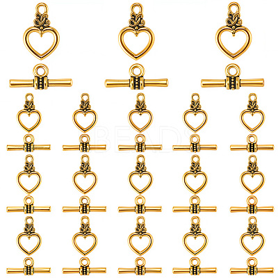120 Sets Alloy Toggle Clasps FIND-SP0003-92AG-1