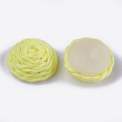 Handmade Paper Woven Cabochons WOVE-T008-01D-1