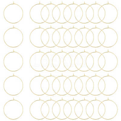 40Pcs Brass Hoop Earrings Findings KK-DC0001-11-1