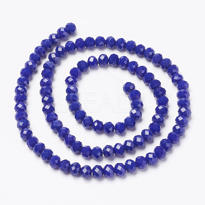 Opaque Solid Color Glass Beads Strands EGLA-A034-P10mm-D07-1