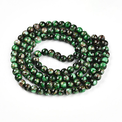 Baking Paint Glass Beads X1-DGLA-N003-8mm-B09-1