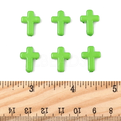 200Pcs Opaque Acrylic Beads SACR-FS0001-39C-1