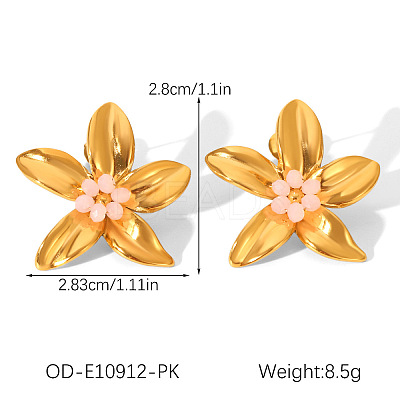 304 Stainless Steel Stud Earrings for Women WG18C3B-04-1